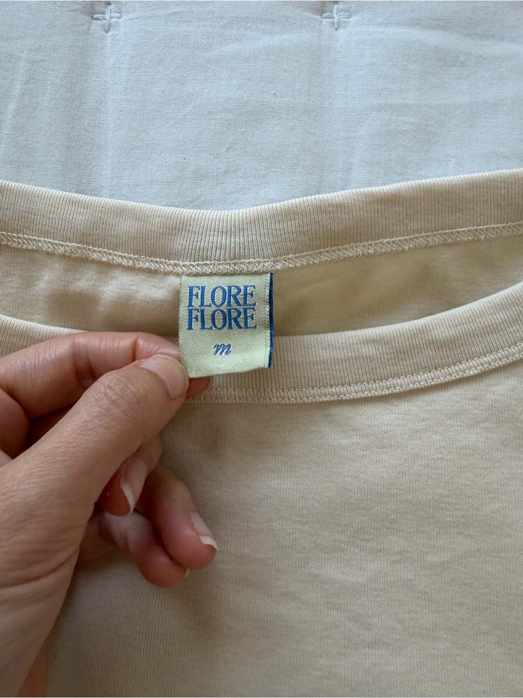 Flore Flore Medium Steffi Tee Boatneck Off White/Cream — image 6 of 7
